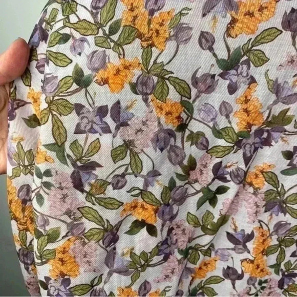Vince Floral Wisteria Vine Button-Up Blouse - Picture 6 of 10